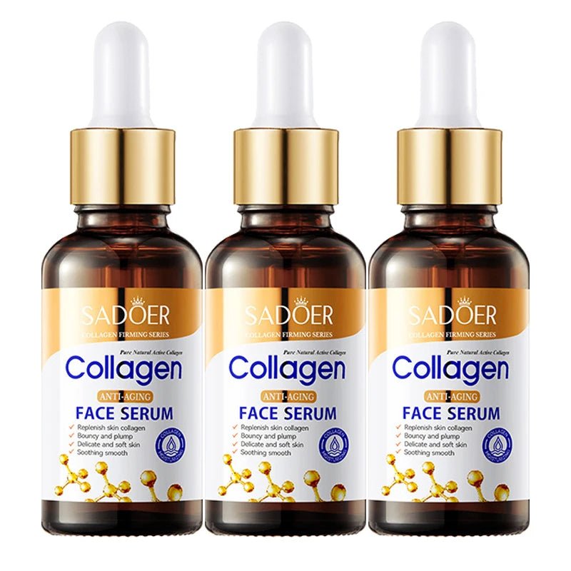 3pcs Collagen Face Serum skincare Facial Essence Liquid Firming Moisturizing Nourishing Facial Serum Skin Care - TonicTrove