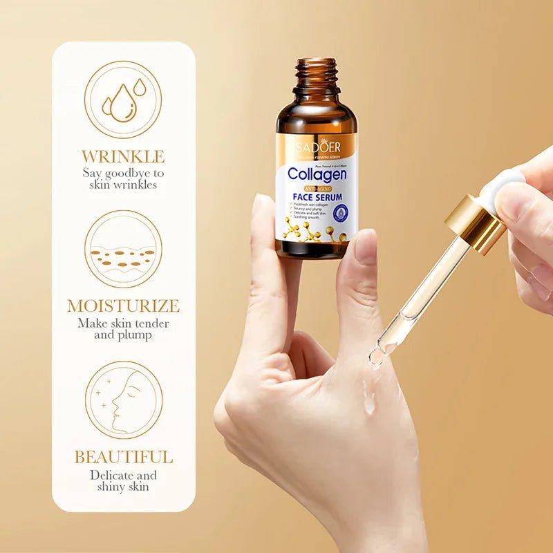 3pcs Collagen Face Serum skincare Facial Essence Liquid Firming Moisturizing Nourishing Facial Serum Skin Care - TonicTrove