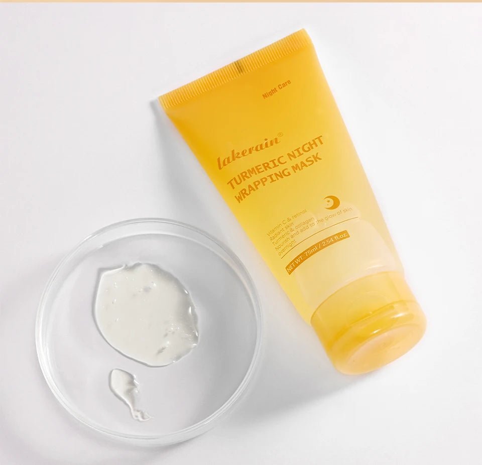 75ml Turmeric Night Wrapping Mask Collagen Face Mask Collagen Deep Hydration Moisturizing Sleeping Peel Off Mask Skin Care - TonicTrove
