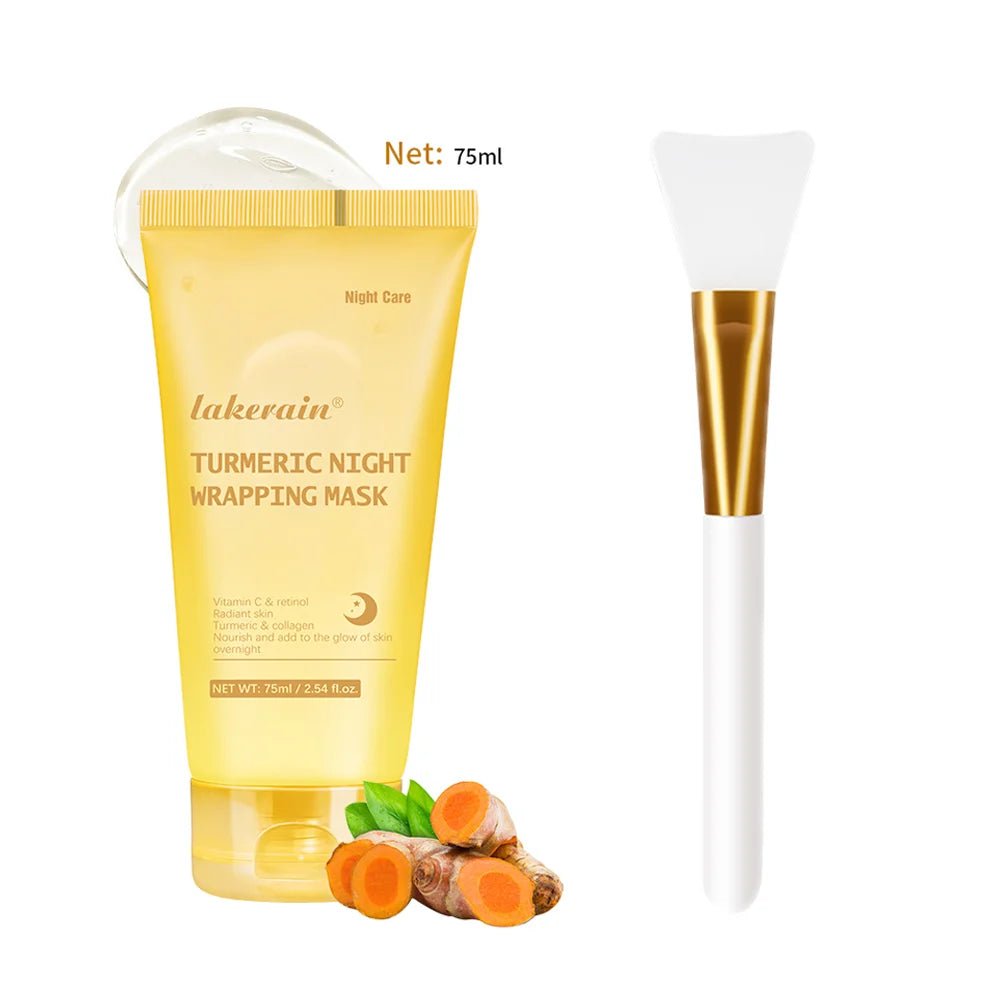 75ml Turmeric Night Wrapping Mask Collagen Face Mask Collagen Deep Hydration Moisturizing Sleeping Peel Off Mask Skin Care - TonicTrove