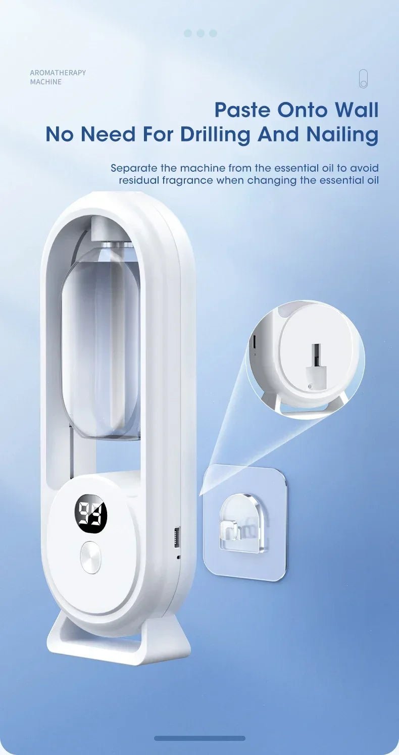 Automatic Home Fragrance Machine Essential Oil Diffuser Nebulizer Perfume Scent Machine for Kitchen and Toilet Deodorization - TonicTrove