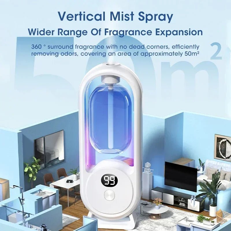 Automatic Home Fragrance Machine Essential Oil Diffuser Nebulizer Perfume Scent Machine for Kitchen and Toilet Deodorization - TonicTrove