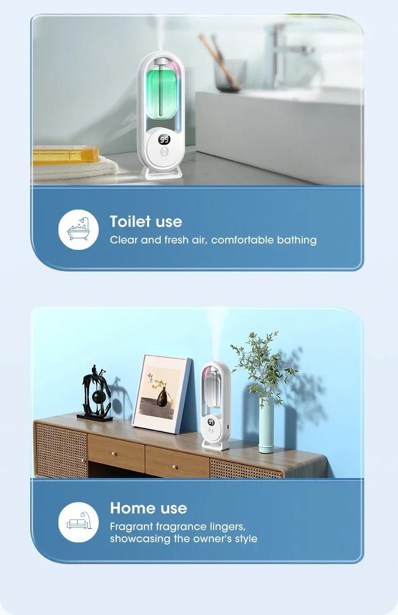 Automatic Home Fragrance Machine Essential Oil Diffuser Nebulizer Perfume Scent Machine for Kitchen and Toilet Deodorization - TonicTrove