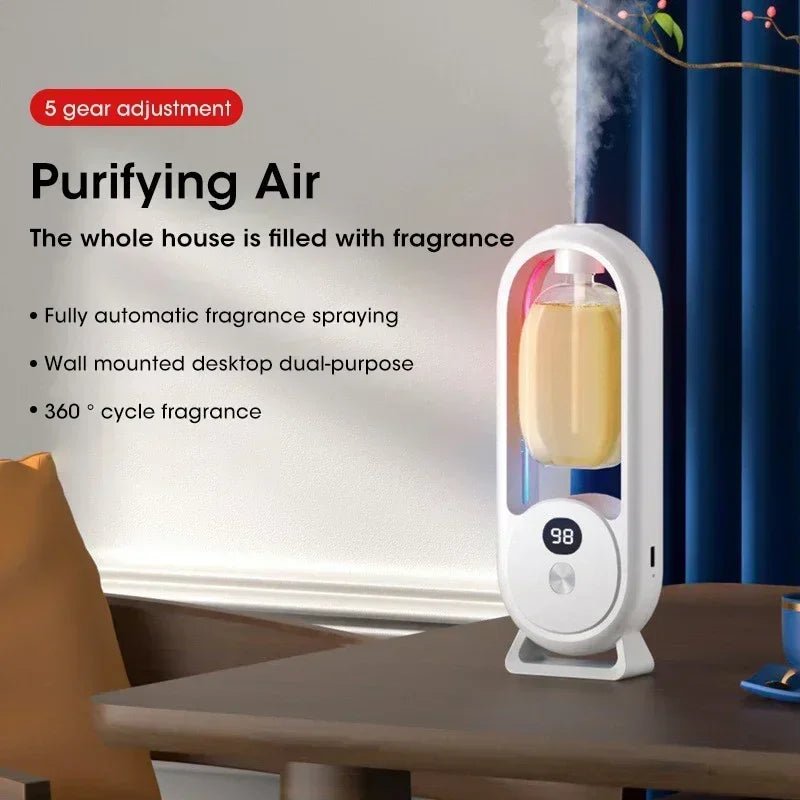 Automatic Home Fragrance Machine Essential Oil Diffuser Nebulizer Perfume Scent Machine for Kitchen and Toilet Deodorization - TonicTrove