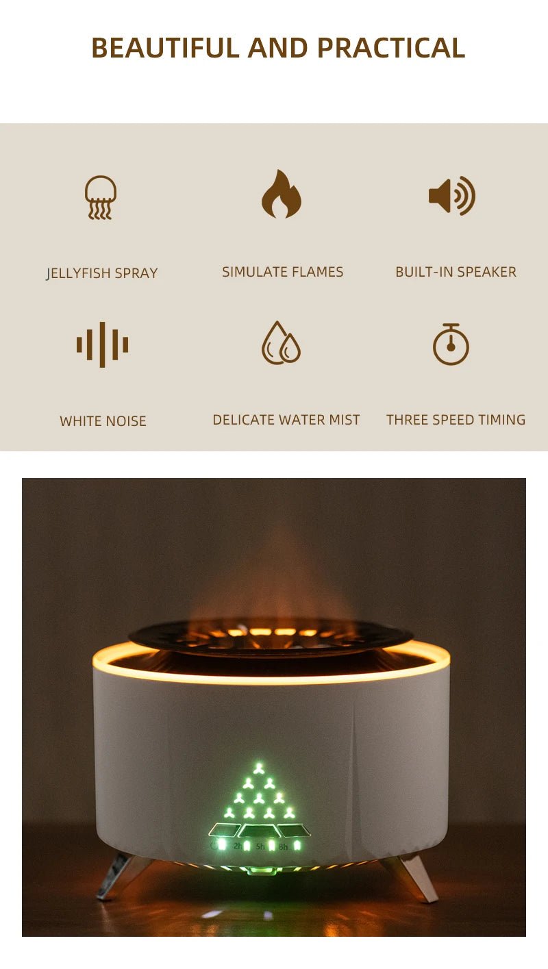 Flame Volcano Air Humidifier (Bluetooth) - TonicTrove