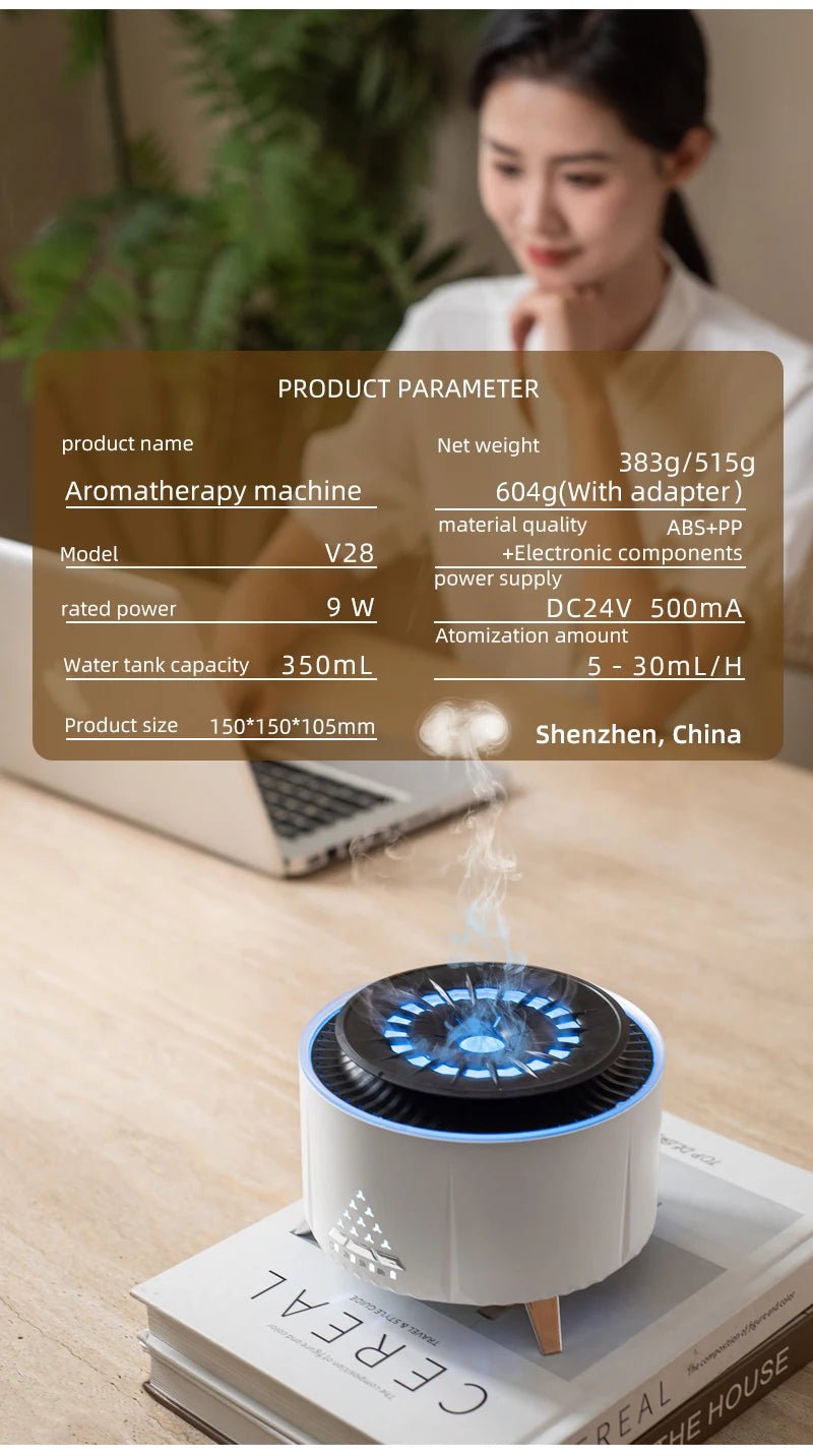 Flame Volcano Air Humidifier (Bluetooth) - TonicTrove