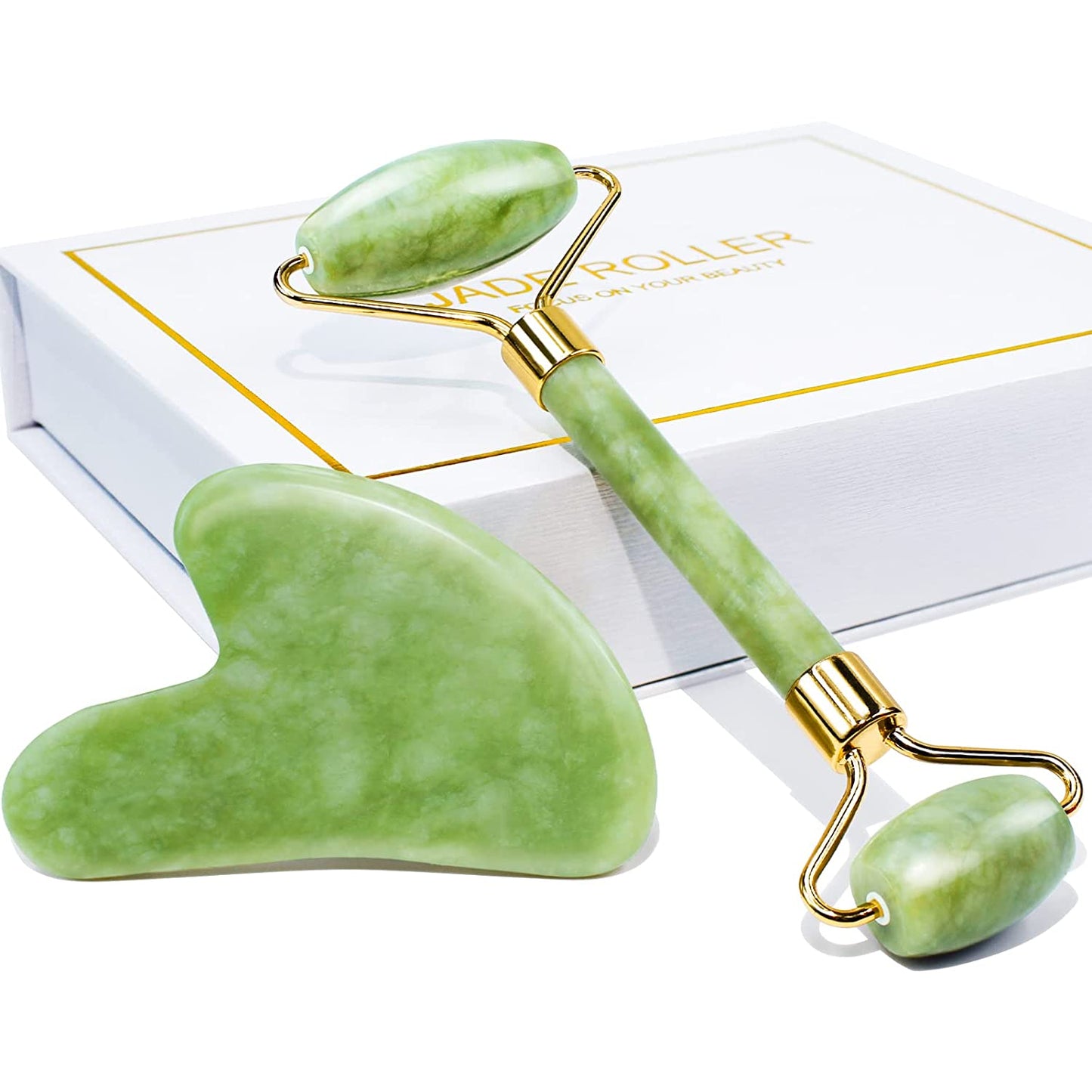 Jade Roller & Gua Sha Gift Box - TonicTrove