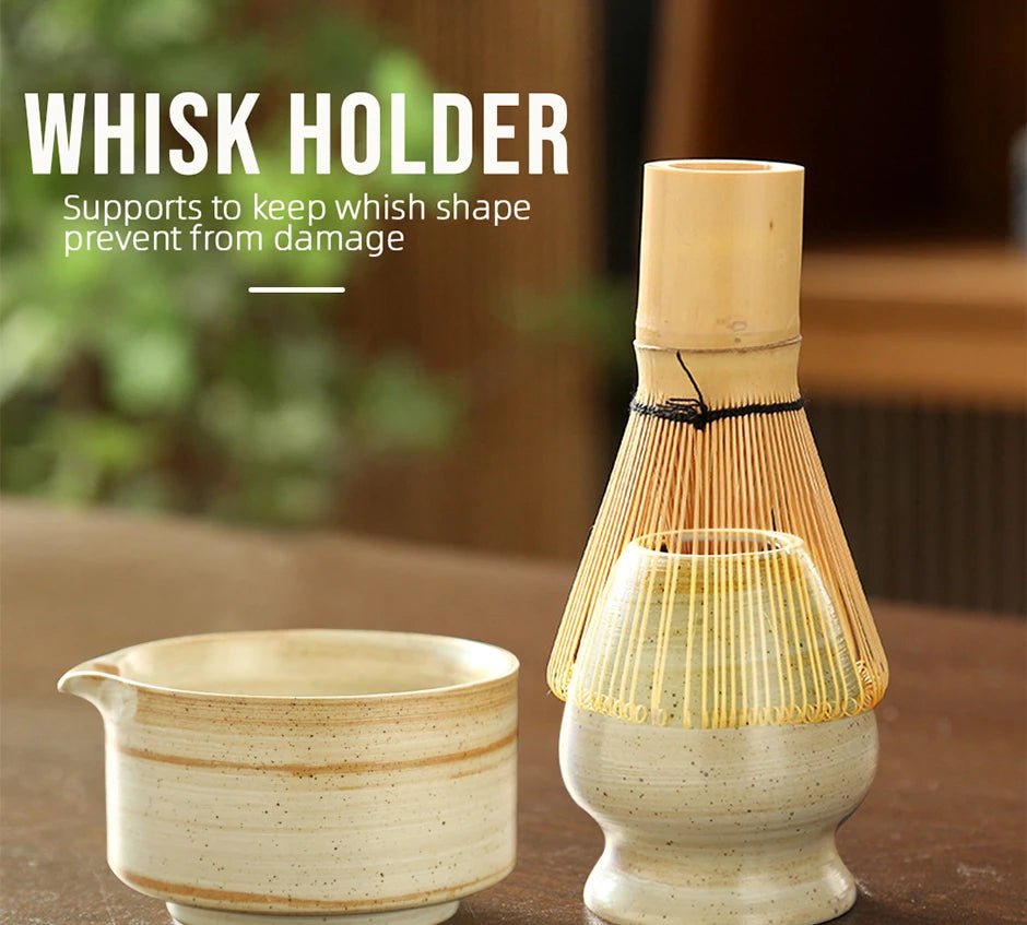 Japanese Matcha Whisk Stand Tea Ceremony Matcha Bowl Bamboo Whisk Grinder Brushes Tea Tools Holder Tea Accessories Teaware - TonicTrove