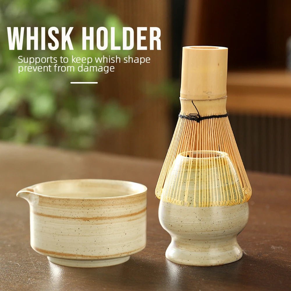 Japanese Matcha Whisk Stand Tea Ceremony Matcha Bowl Bamboo Whisk Grinder Brushes Tea Tools Holder Tea Accessories Teaware - TonicTrove
