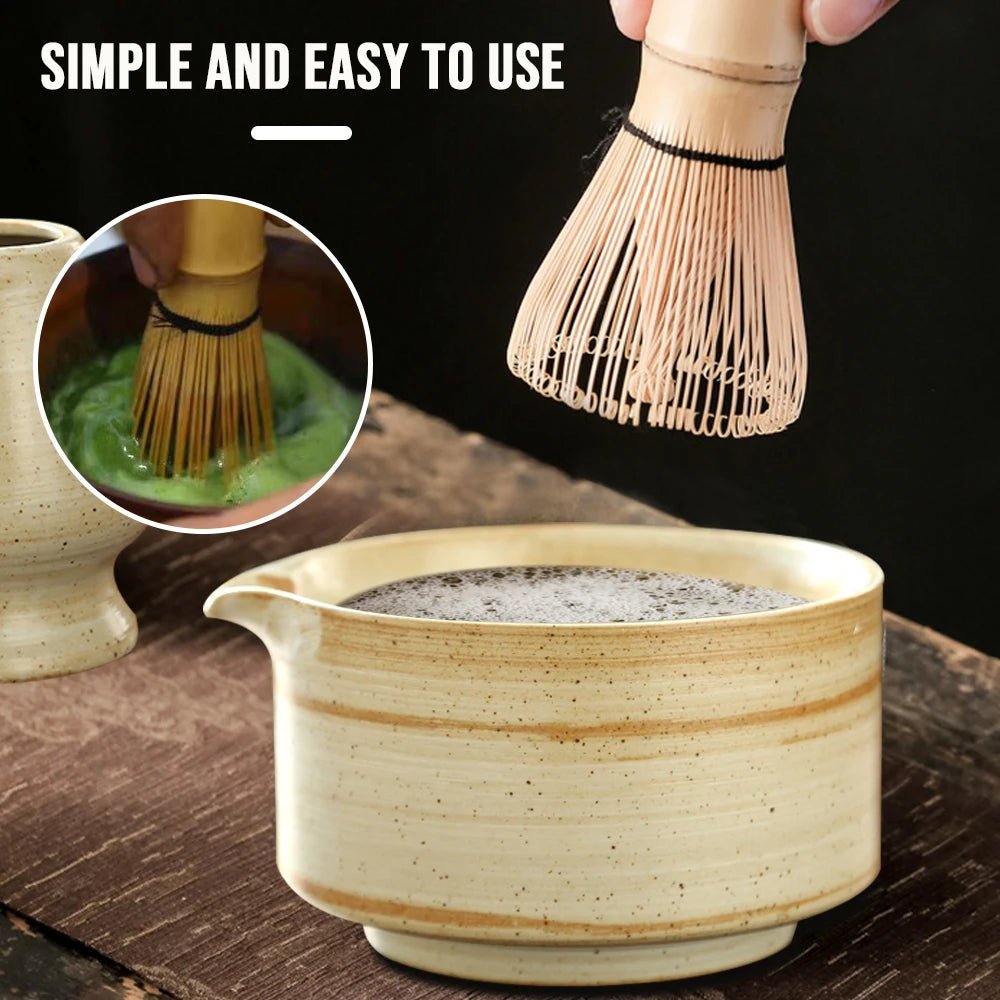 Japanese Matcha Whisk Stand Tea Ceremony Matcha Bowl Bamboo Whisk Grinder Brushes Tea Tools Holder Tea Accessories Teaware - TonicTrove