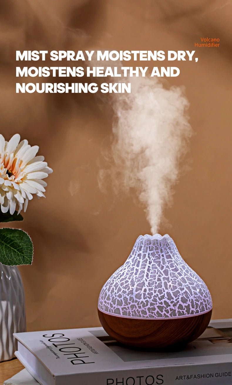 Multi choice light up Colourful Volcano Air Humidifier 300ml - TonicTrove