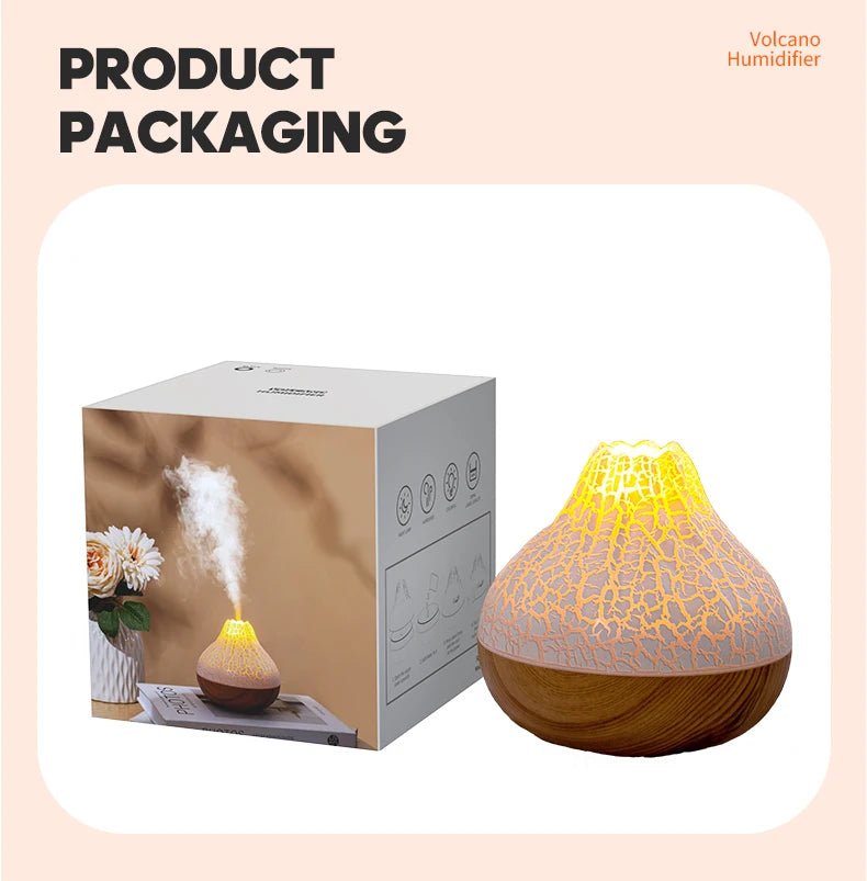 Multi choice light up Colourful Volcano Air Humidifier 300ml - TonicTrove