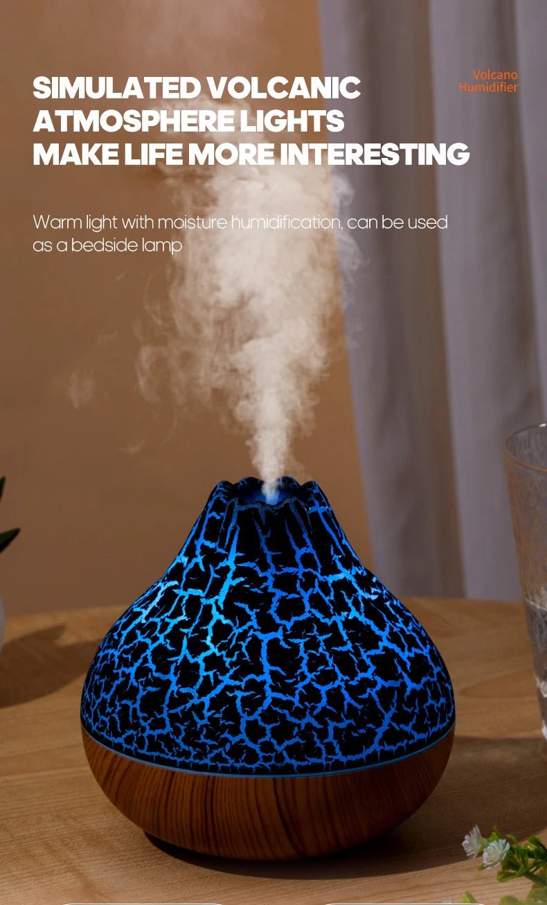 Multi choice light up Colourful Volcano Air Humidifier 300ml - TonicTrove