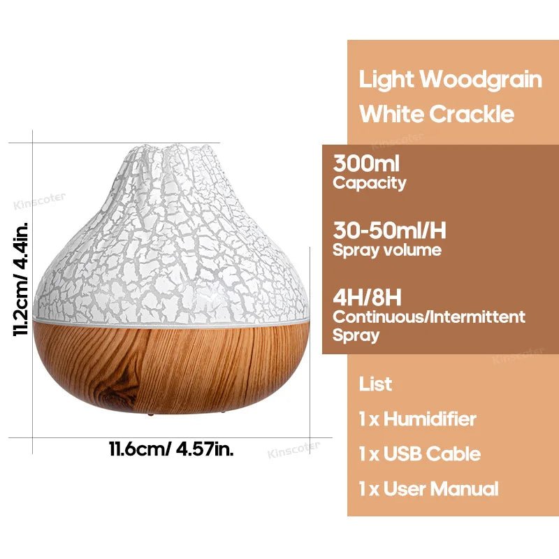 Multi choice light up Colourful Volcano Air Humidifier 300ml - TonicTrove
