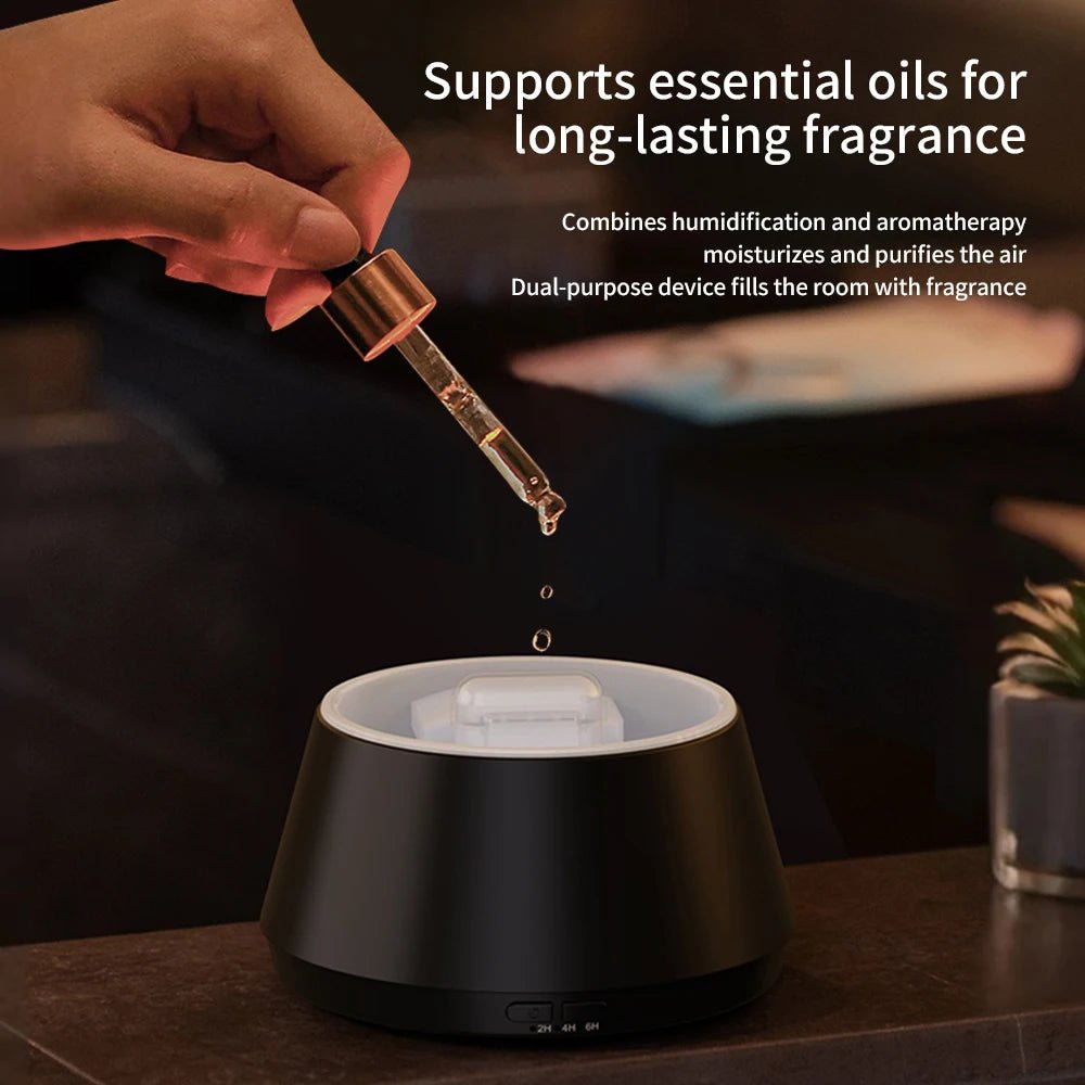 New Home Mini Simulated Candle Flame Aroma Diffuser with Colorful Night Lights 150ml Water Tank USB Air Humidifier 3 - speed Timer - TonicTrove