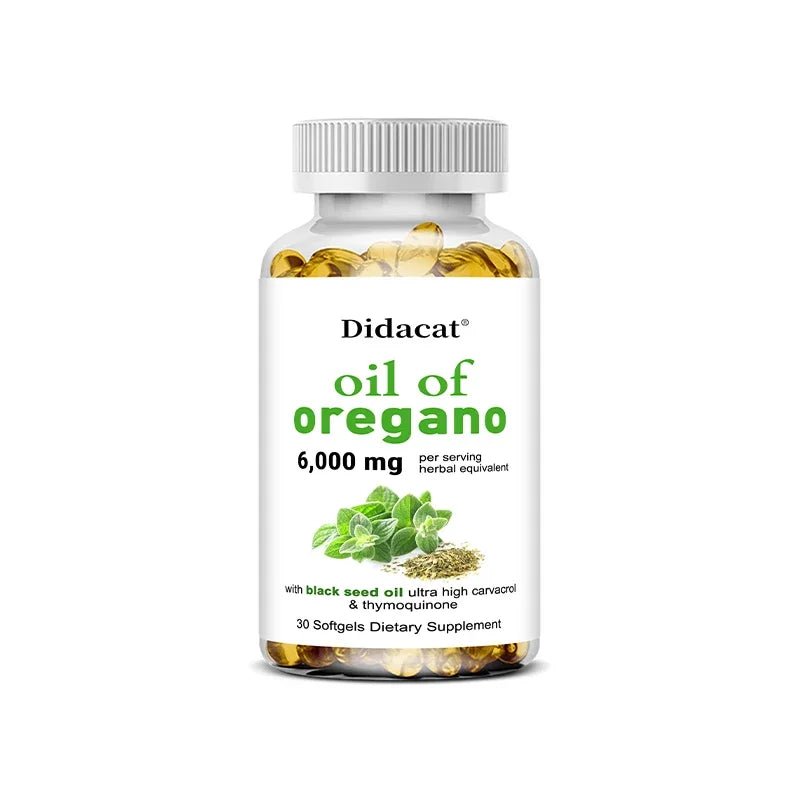 Oregano Oil Softgels Capsules - Contains Black Seed Oil, Promotes Digestion & Intestinal Health, Antioxidant, Improve Immunity H - TonicTrove