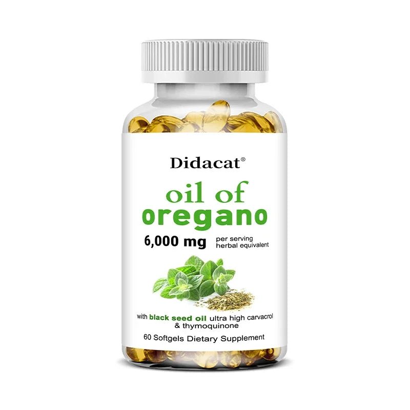 Oregano Oil Softgels Capsules - Contains Black Seed Oil, Promotes Digestion & Intestinal Health, Antioxidant, Improve Immunity H - TonicTrove