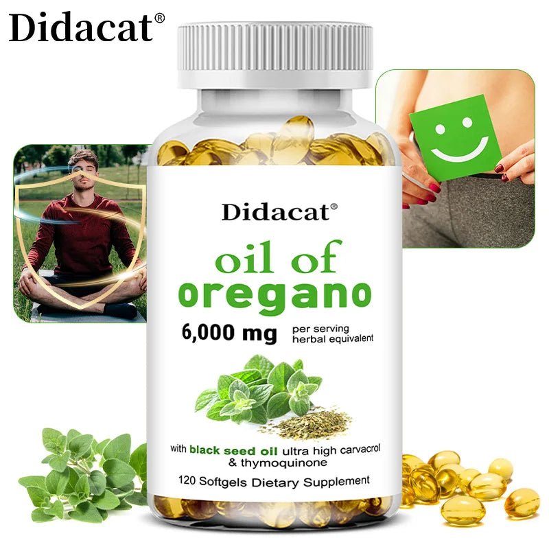 Oregano oil softgels for intestinal health, antioxidant, digestive health, immune support - TonicTrove