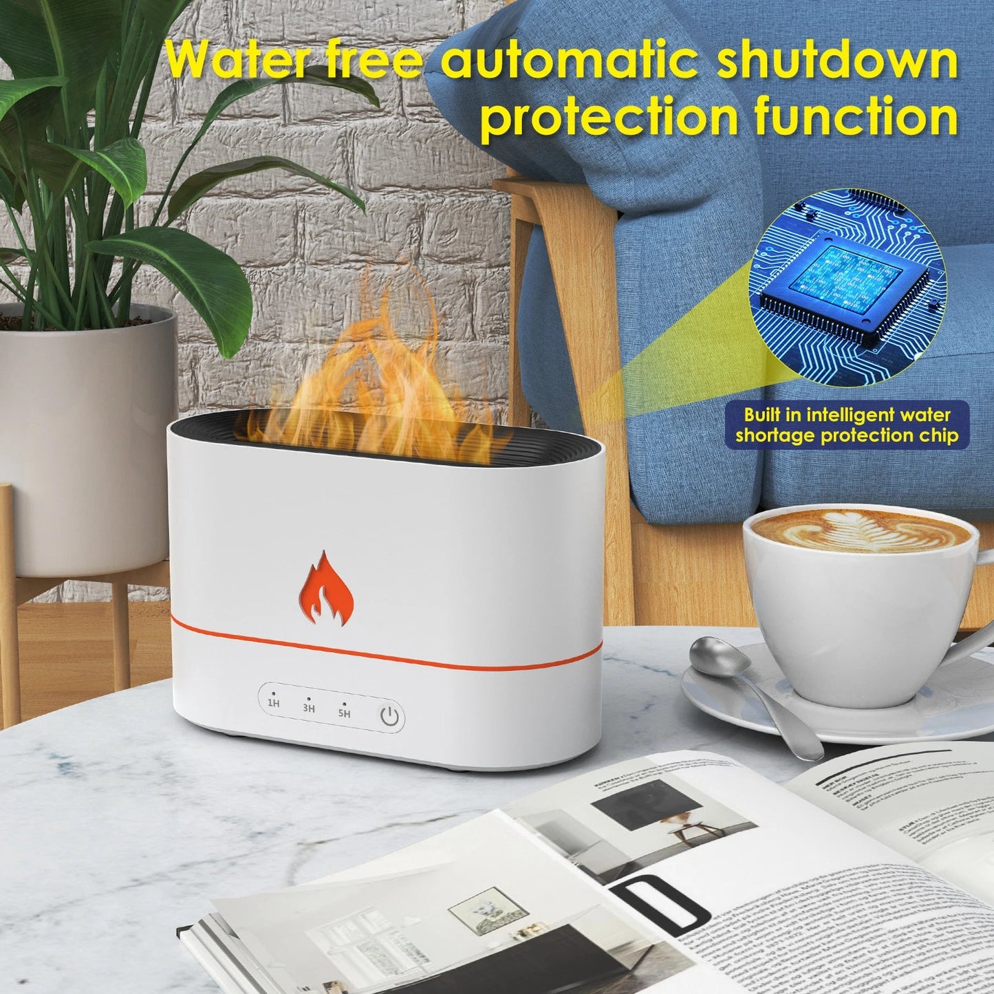 Relaxing flame Colourful humidifier - TonicTrove