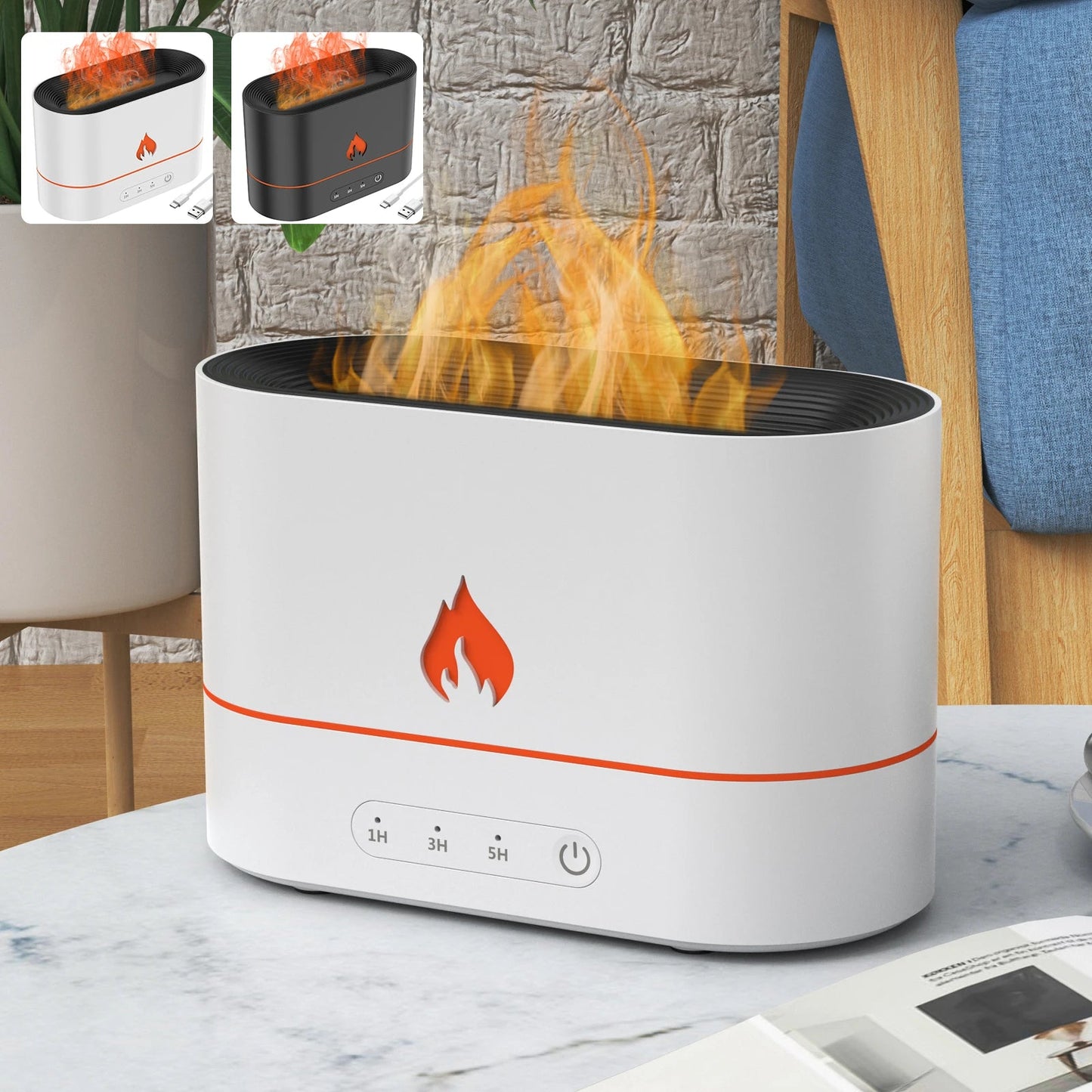 Relaxing flame Colourful humidifier - TonicTrove
