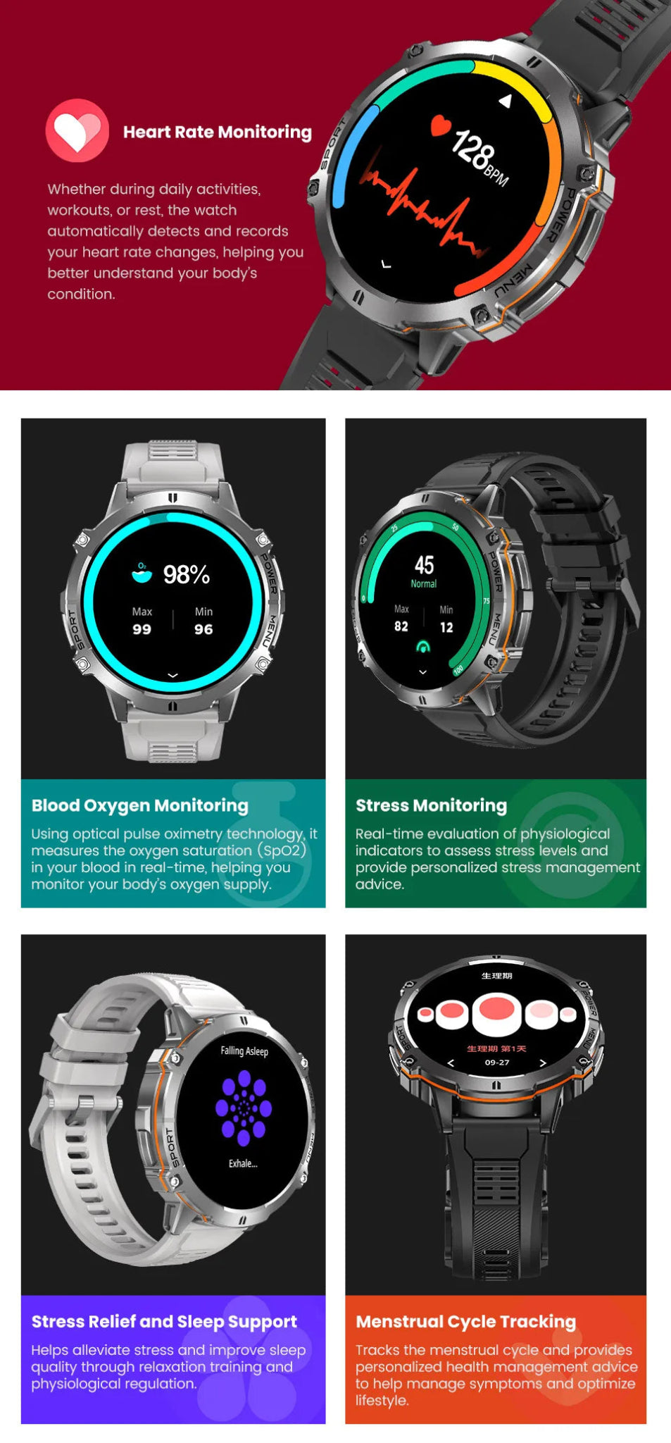 T - Rex 3 Smart Watch with GPS - TonicTrove