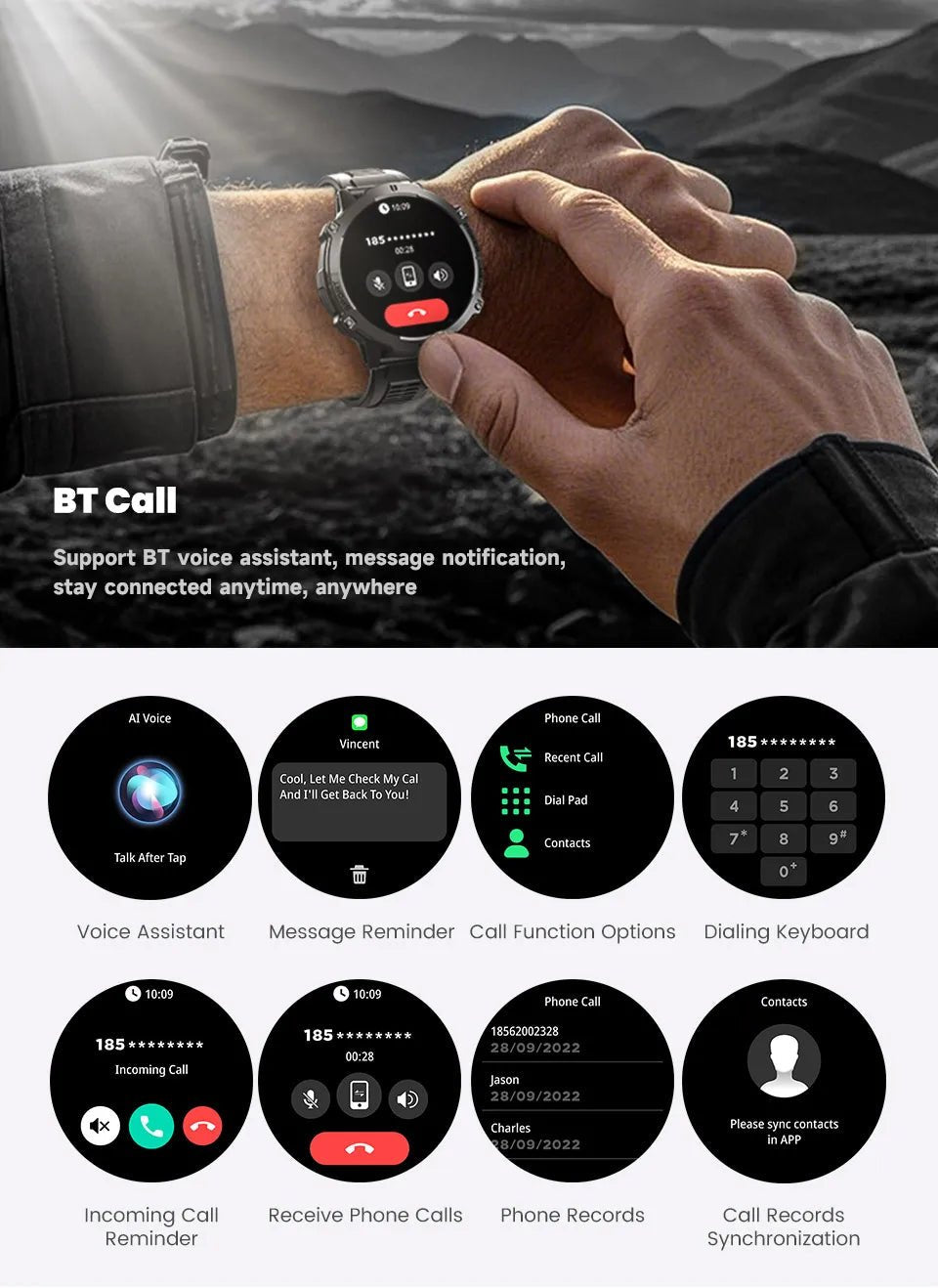 T - Rex 3 Smart Watch with GPS - TonicTrove