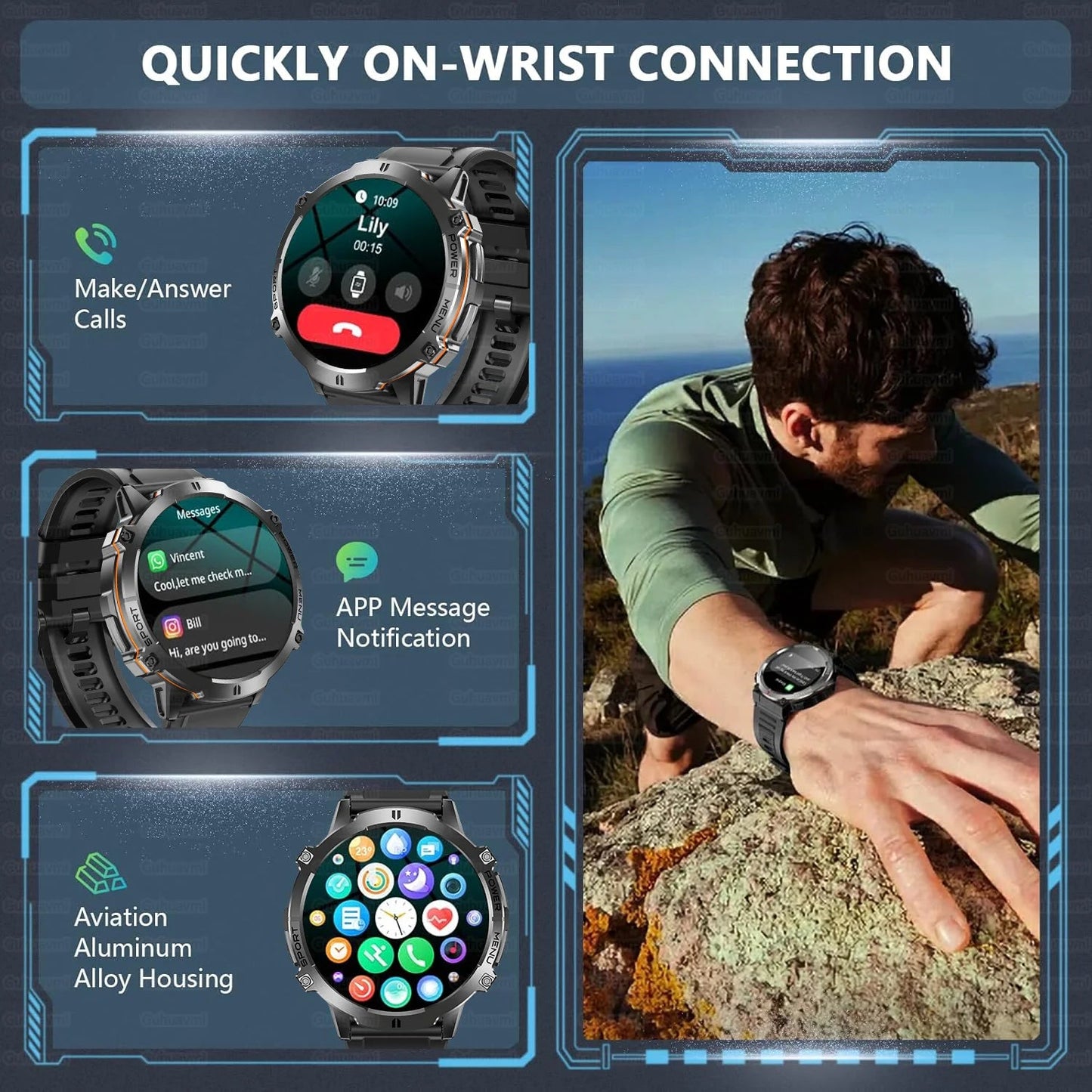 T - Rex 3 Smart Watch with GPS - TonicTrove
