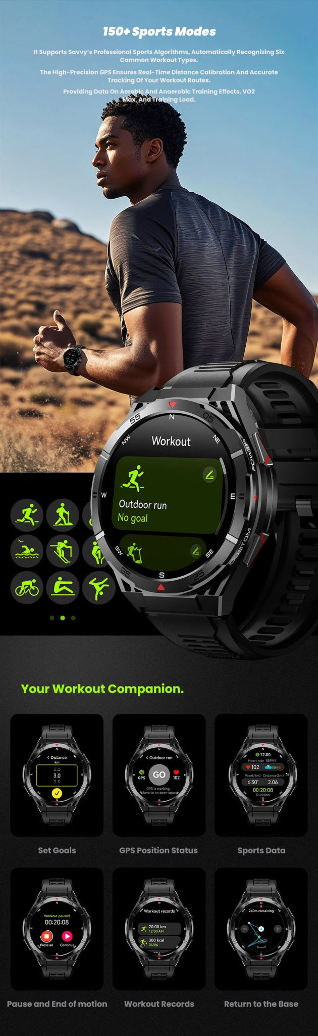 T - Rex 3 Smart watch (with GPS) - TonicTrove
