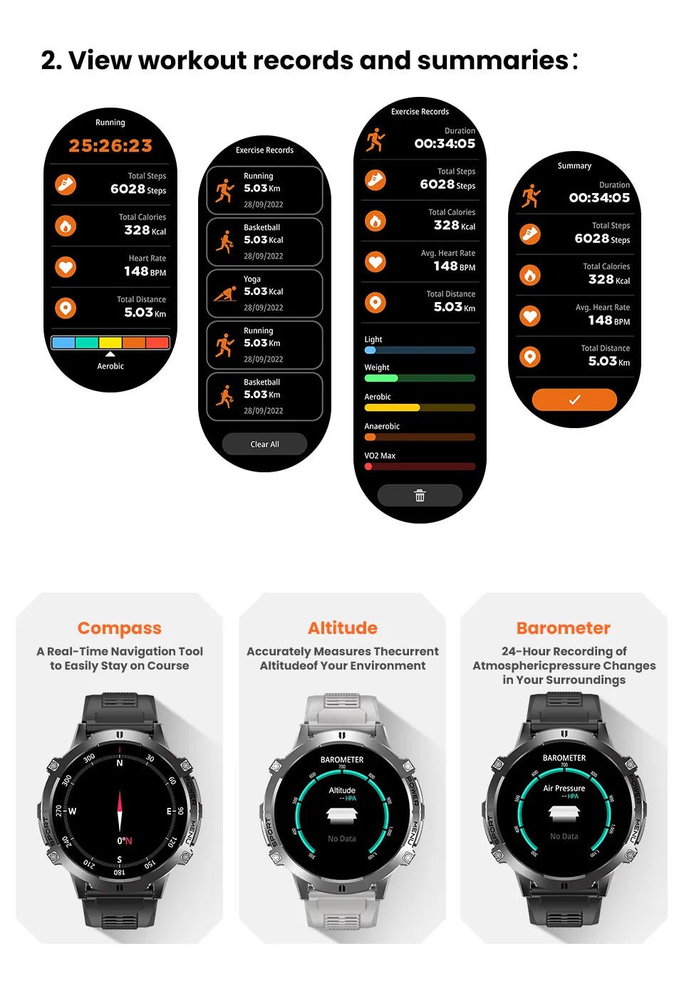 T - Rex 3 Smart Watch with GPS - TonicTrove