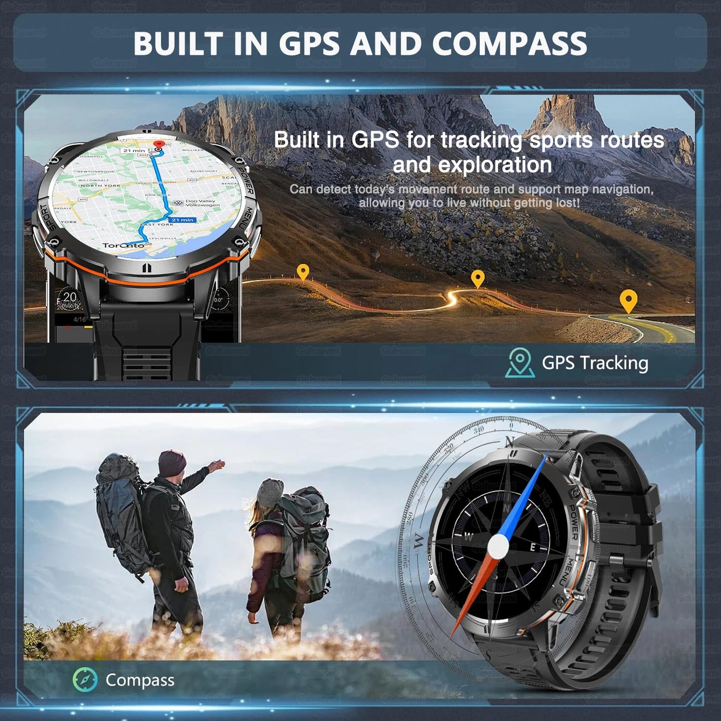 T - Rex 3 Smart Watch with GPS - TonicTrove