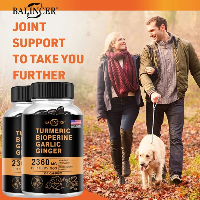 Turmeric Ginger Supplement for Digestive Health, Immune Health, Inflammation and Joint Health Powerful Formula - TonicTrove