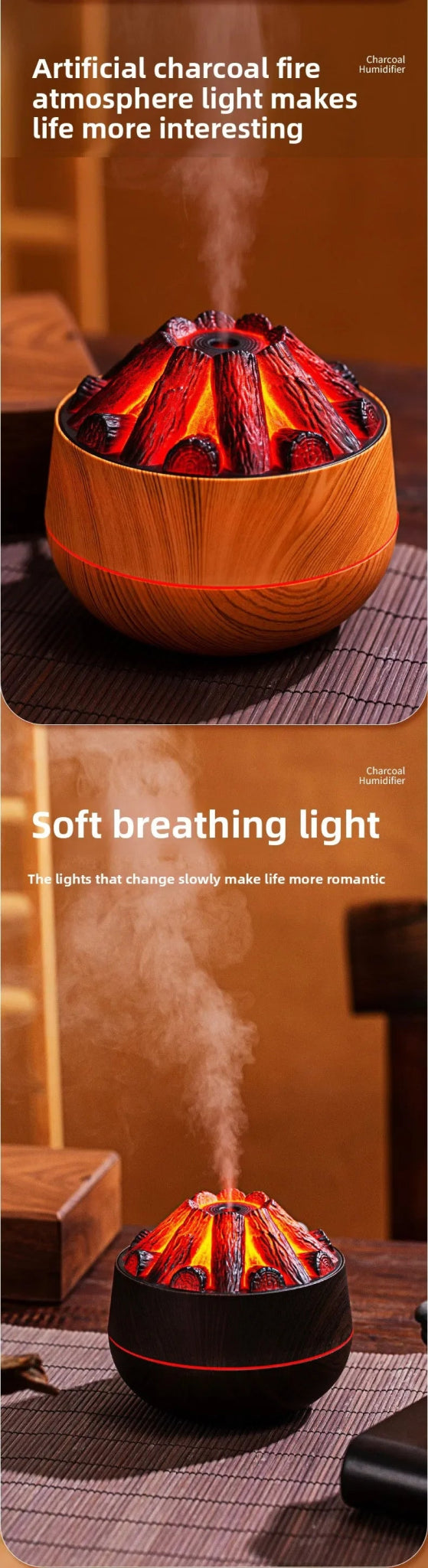USB Mini Home Small - Scale Aromatherapy Humidifier with Flame Simulation, Customized Gift Portable Essential Oil Diffuser - TonicTrove