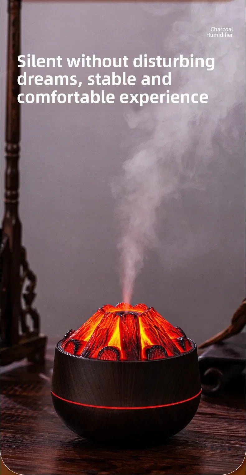 USB Mini Home Small - Scale Aromatherapy Humidifier with Flame Simulation, Customized Gift Portable Essential Oil Diffuser - TonicTrove