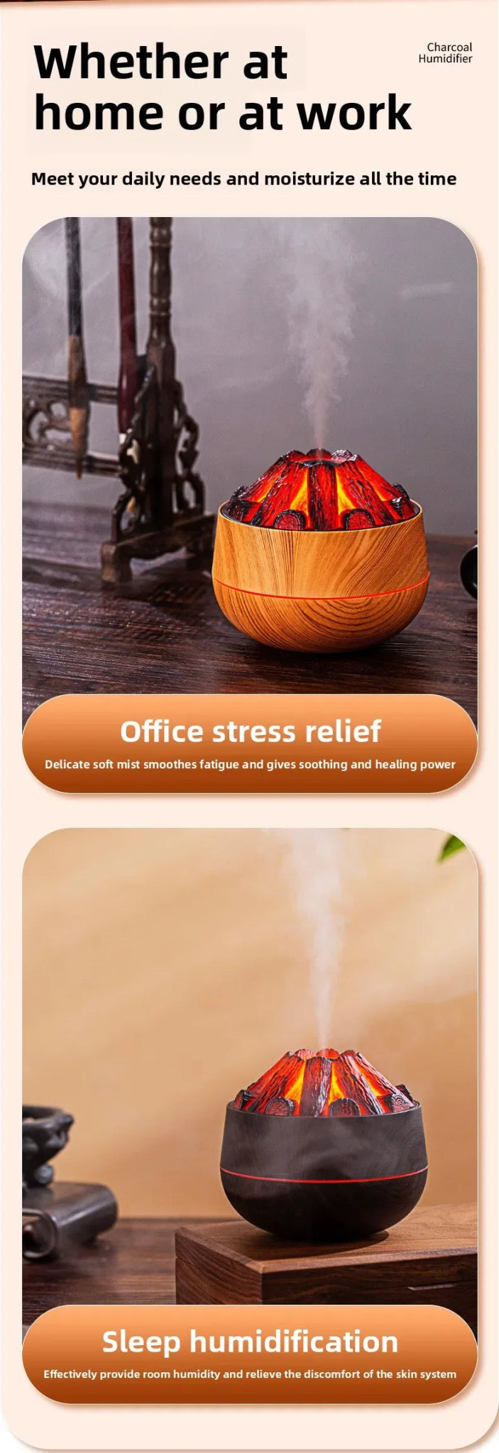 USB Mini Home Small - Scale Aromatherapy Humidifier with Flame Simulation, Customized Gift Portable Essential Oil Diffuser - TonicTrove