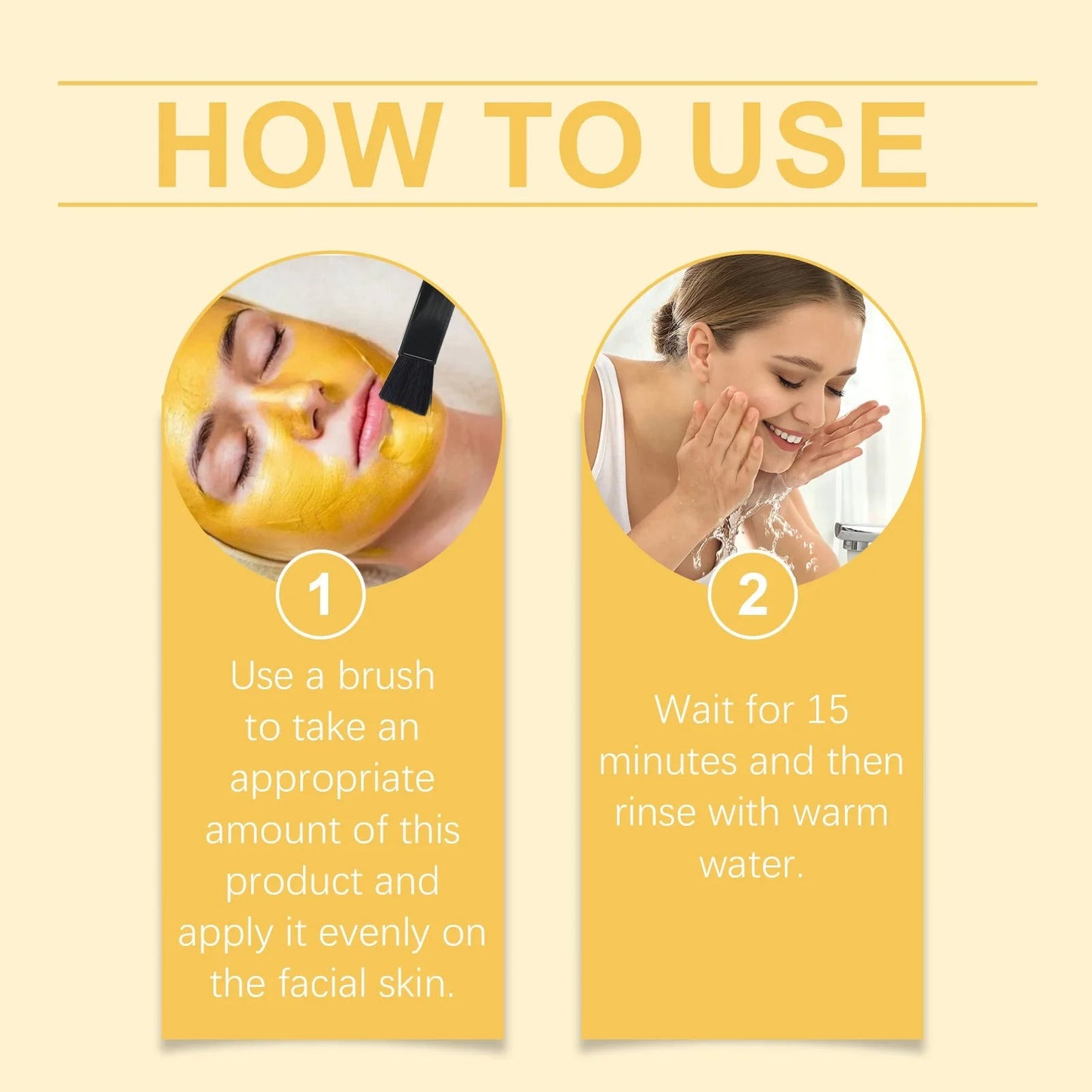 Vitamin C Exfoliating facial mask Turmeric Exfoliating facial mask Improve Pore Deep Cleaning facial mask Apply facial mask - TonicTrove