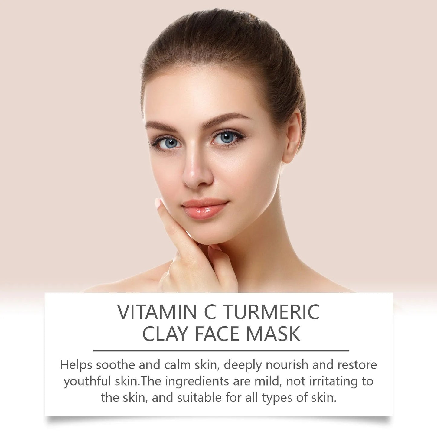 Vitamin C Exfoliating facial mask Turmeric Exfoliating facial mask Improve Pore Deep Cleaning facial mask Apply facial mask - TonicTrove