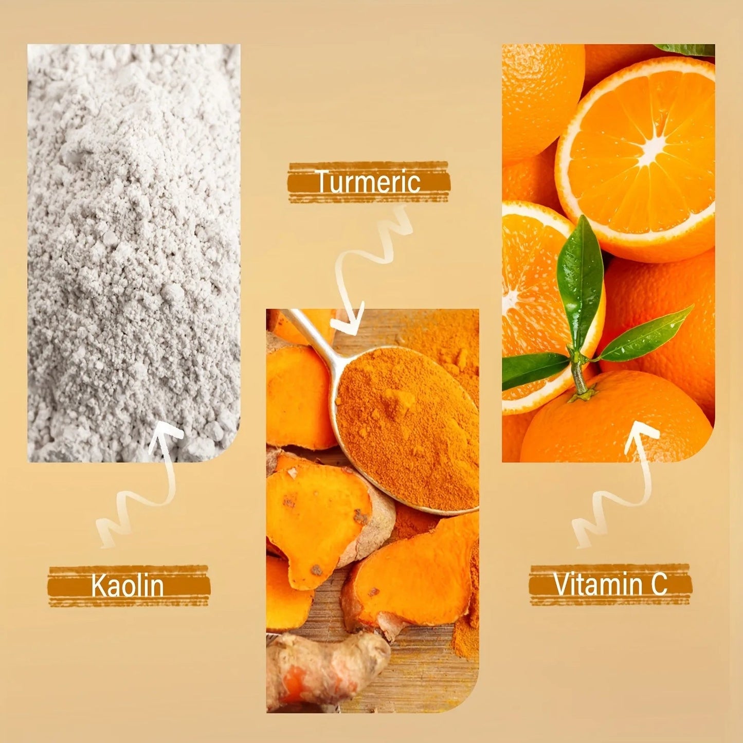 Vitamin C Exfoliating facial mask Turmeric Exfoliating facial mask Improve Pore Deep Cleaning facial mask Apply facial mask - TonicTrove