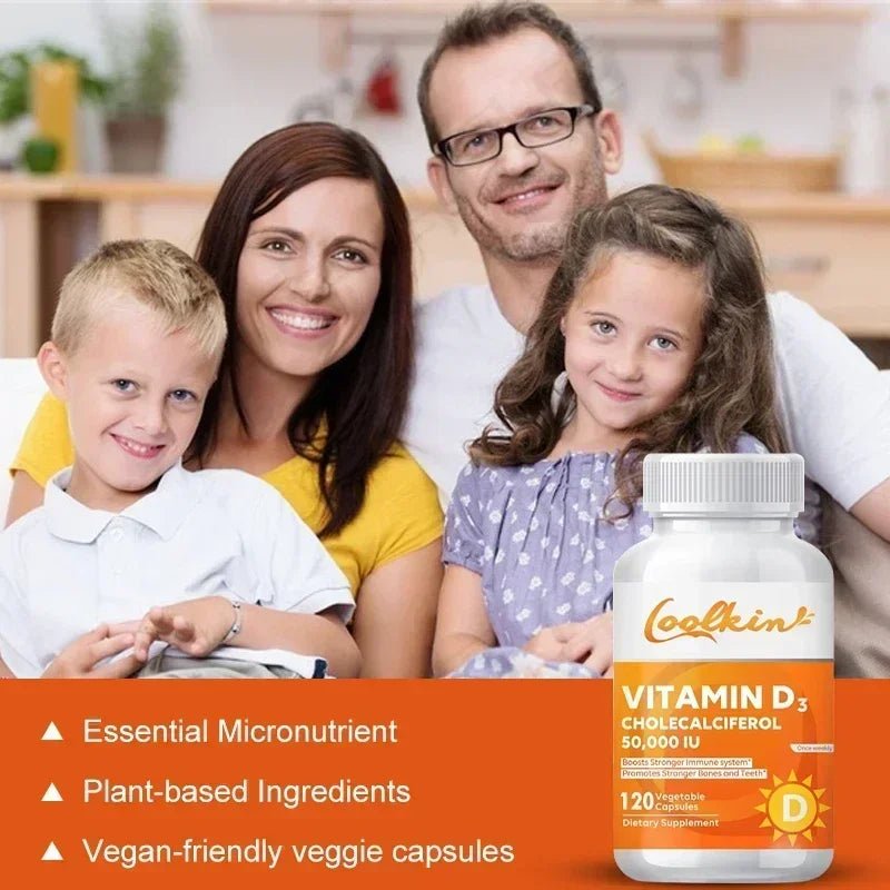 Vitamin D3 50000IU - Muscle Health, Strong Bones and Nervous System Health, Support Immune - TonicTrove