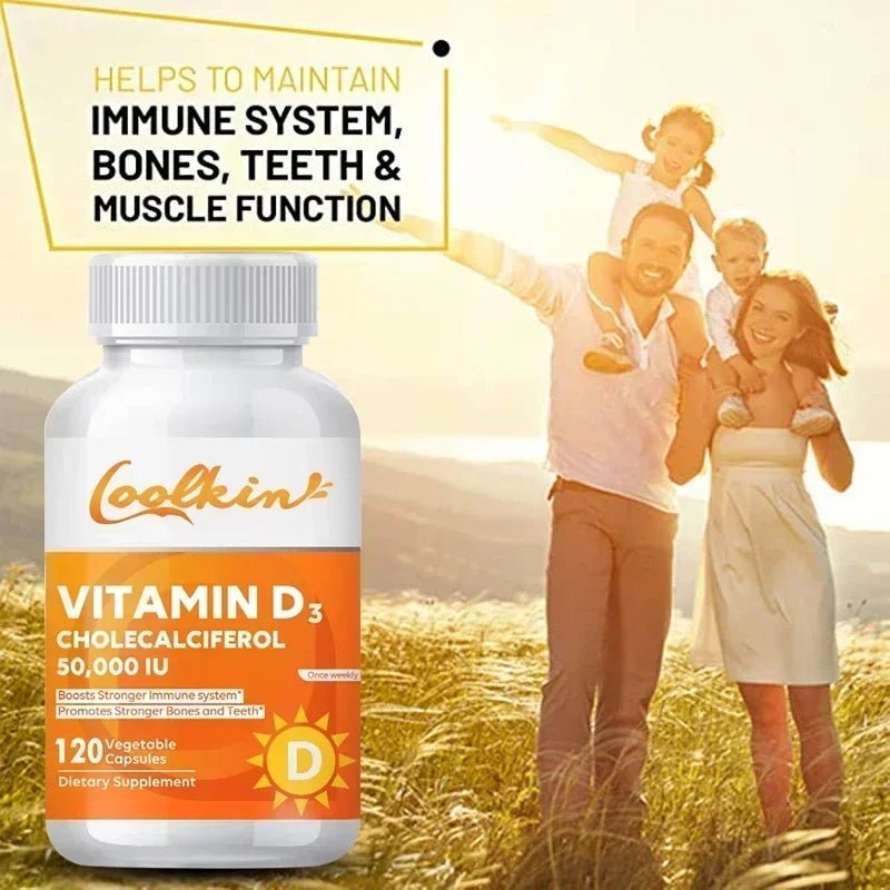 Vitamin D3 50000IU - Muscle Health, Strong Bones and Nervous System Health, Support Immune - TonicTrove