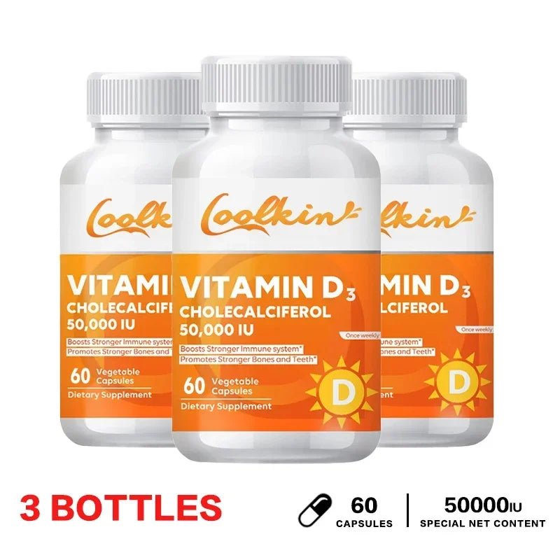 Vitamin D3 50000IU - Muscle Health, Strong Bones and Nervous System Health, Support Immune - TonicTrove