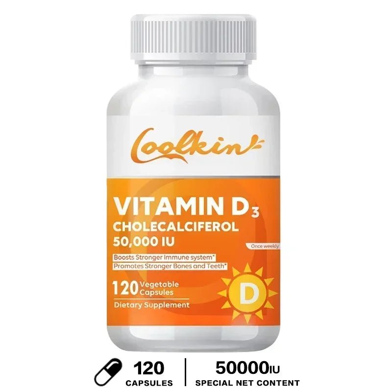 Vitamin D3 50000IU - Muscle Health, Strong Bones and Nervous System Health, Support Immune - TonicTrove