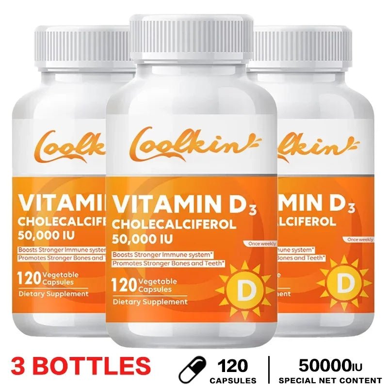 Vitamin D3 50000IU - Muscle Health, Strong Bones and Nervous System Health, Support Immune - TonicTrove