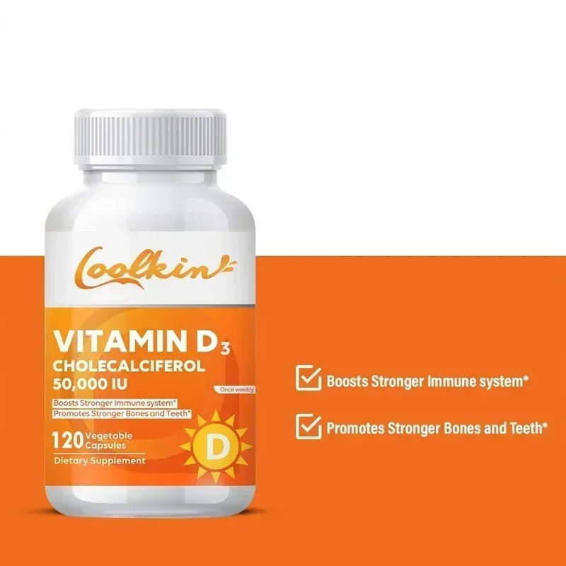 Vitamin D3 50000IU - Muscle Health, Strong Bones and Nervous System Health, Support Immune - TonicTrove
