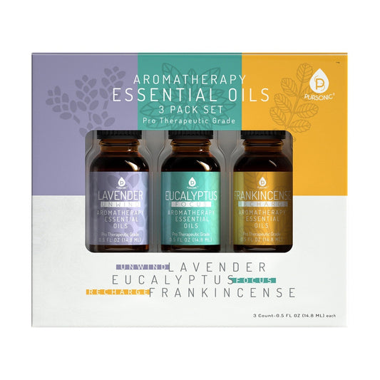 3 Pack Aromatherapy Essential oils (Lavender, Eucalyptus, Frankincense) - TonicTrove