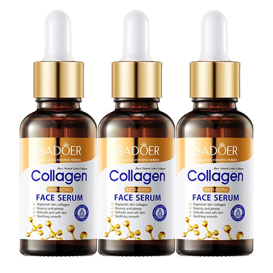 3pcs Collagen Face Serum skincare Facial Essence Liquid Firming Moisturizing Nourishing Facial Serum Skin Care - TonicTrove