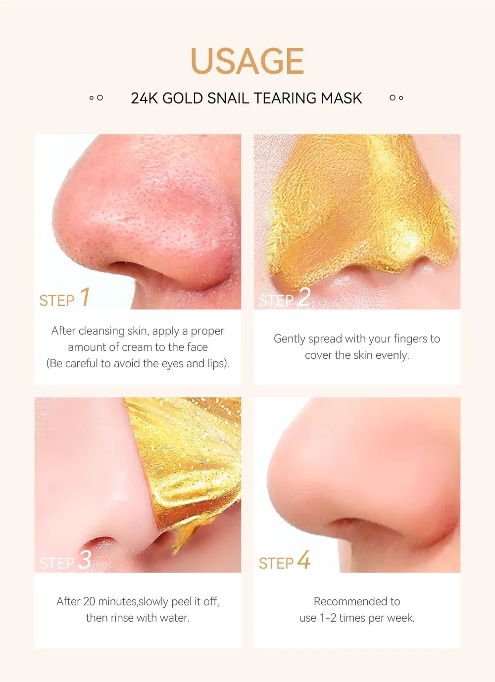 LAIKOU 24K Gold Sakura, Peeling Face Mask (Anti Wrinkle) - TonicTrove