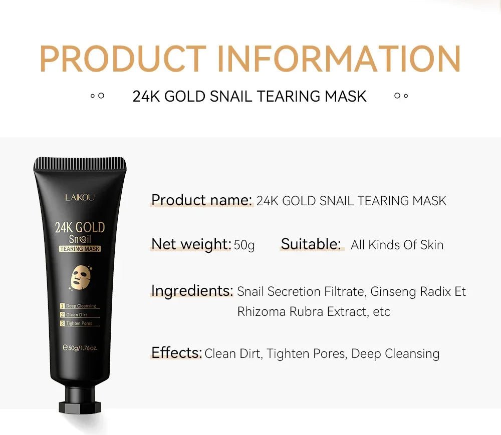 LAIKOU 24K Gold Sakura, Peeling Face Mask (Anti Wrinkle) - TonicTrove