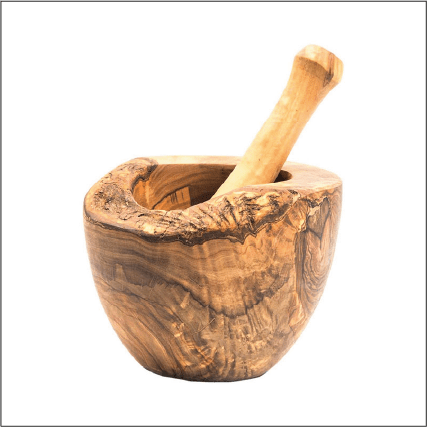 Olive Wood Rustic Mortar and Pestle - TonicTrove