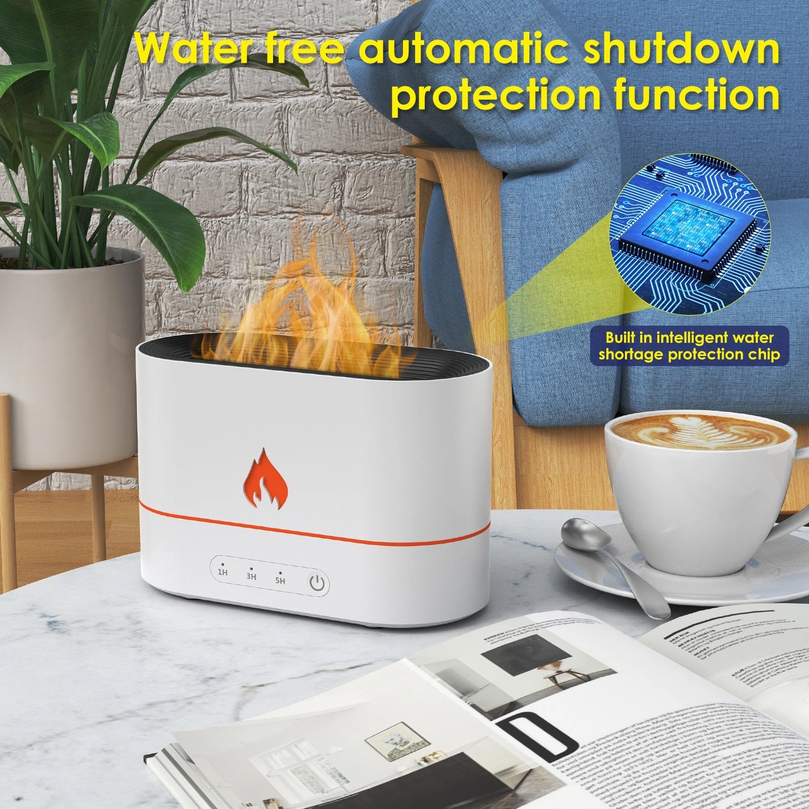 Relaxing flame Colourful humidifier - TonicTrove