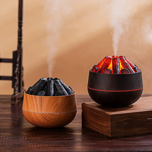 USB Mini Home Small - Scale Aromatherapy Humidifier with Flame Simulation, Customized Gift Portable Essential Oil Diffuser - TonicTrove